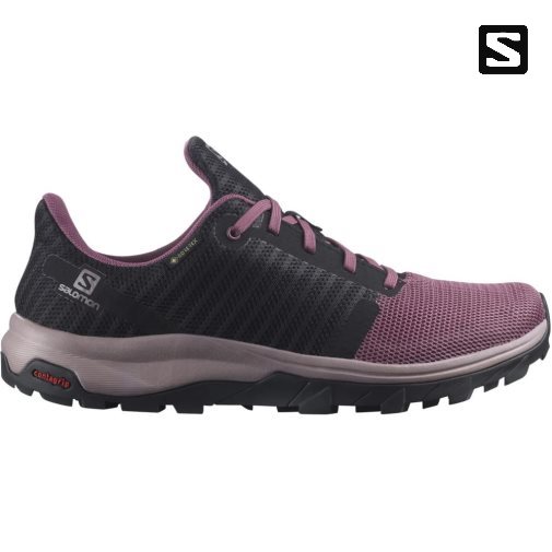 Tenis Senderismo Salomon Outbound Prism GTX Mujer Negros Morados | MX QUZB046